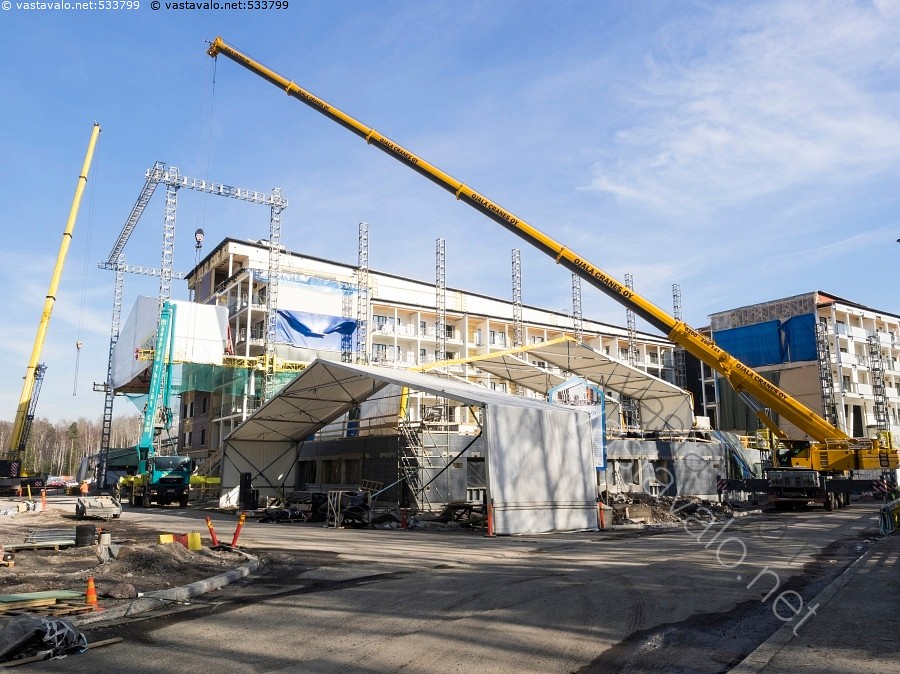 Kuva Puukerrostalo rakenteilla Kivistö Vantaa Vantaan asuntomessut