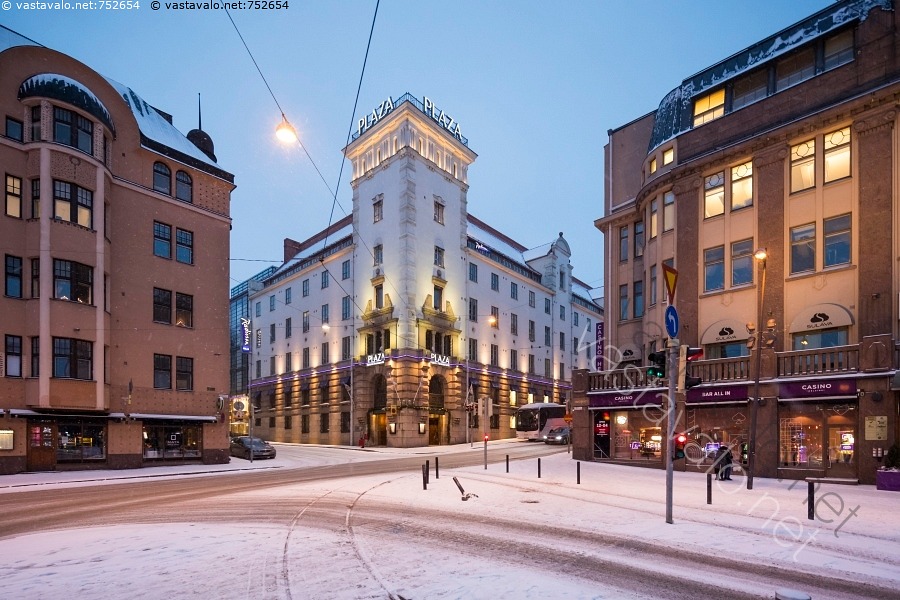 Kuva: Radisson Blu Plaza hotelli Helsingissä - Helsinki kaupunki maisema  Casino Helsingin Kluuvi Mikonkatu - Kuvapankki - Kuvatoimisto Vastavalo.net